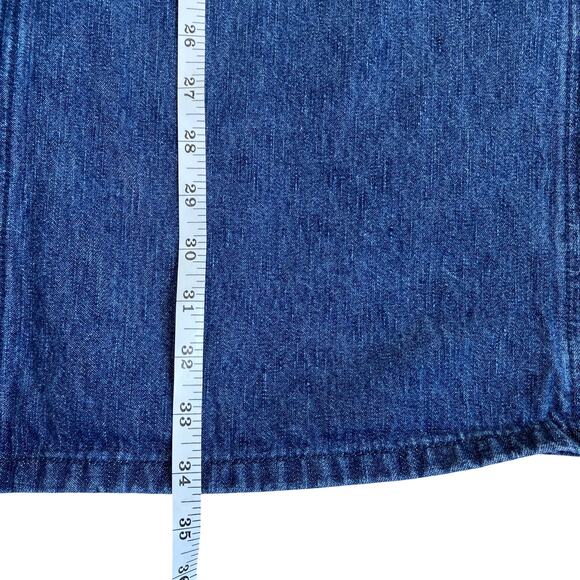 Real Comfort Vintage 90s Carpenter Style Denim Skirt Maxi Length Sz 14 Petite - Picture 14 of 14